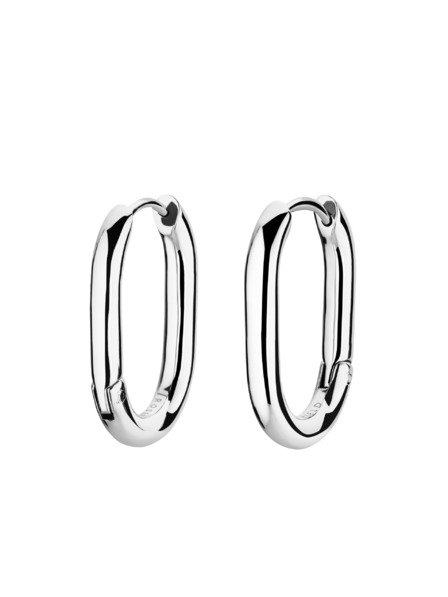 Rosefield Rosefield náušnice striebornej farby Small Oval Hoops JEOSS-J570