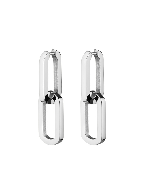 Rosefield Rosefield náušnice striebornej farby Dual Hoops JEDHS-J586