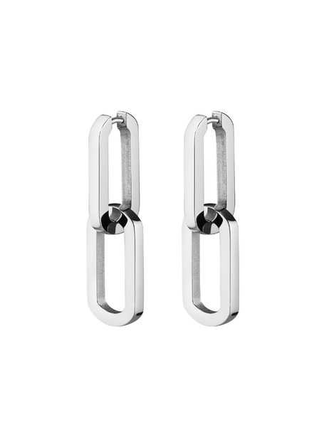 Rosefield Rosefield náušnice striebornej farby Dual Hoops JEDHS-J586