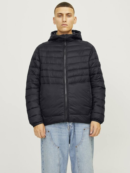 Jack & Jones Jack & Jones Pánska čierna prešívaná bunda