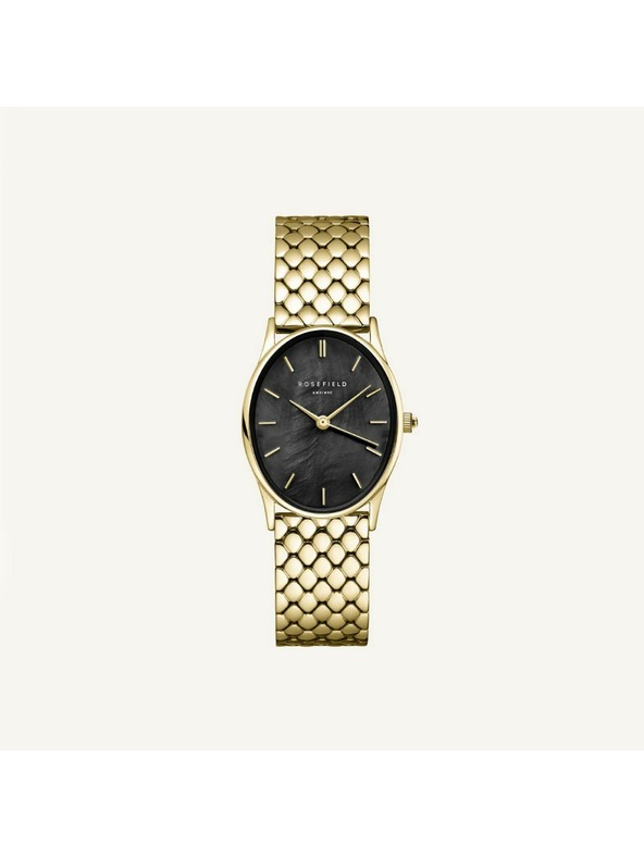 Rosefield Dámske hodinky Rosefield Oval Black Gold OBGSG-OV14