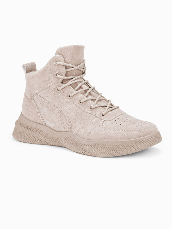 Ombre Clothing Béžové pánske zimné topánky T380