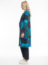 Orientique Modrý dámsky kockovaný kabát Orientique Tartan