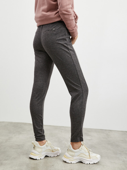 ZOOT.lab ZOOT.lab Calista tmavosivé dámske opálené legíny slim fit strihu na zips