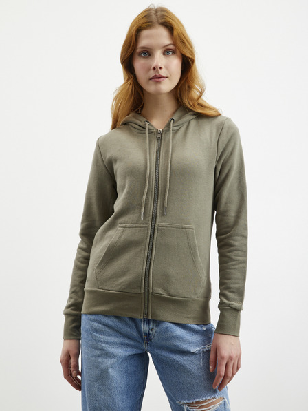 ZOOT.lab Khaki dámska mikina s kapucňou na zips ZOOT.lab