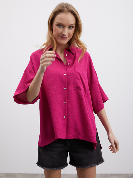 ZOOT.lab Tmavoružová dámska košeľa oversize ZOOT.lab Rhiannon