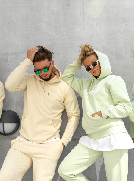 ICOONIC Béžová unisex základná mikina s kapucňou ICOONIC