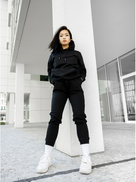 ICOONIC Čierne unisex základné tepláky ICOONIC
