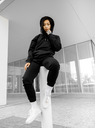 ICOONIC Čierne unisex základné tepláky ICOONIC