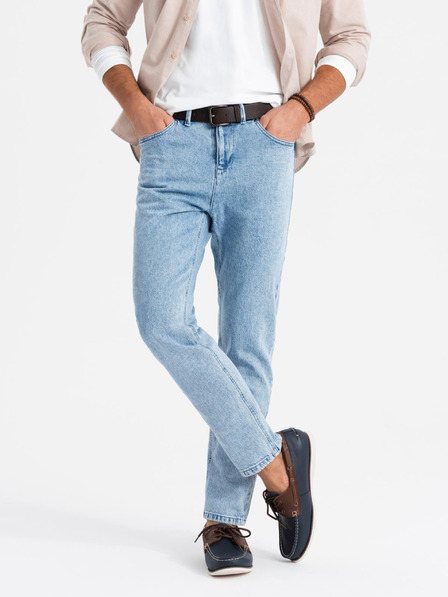 Ombre Clothing Pánske klasické sprané džínsy REGULAR FIT modré ombré Oblečenie