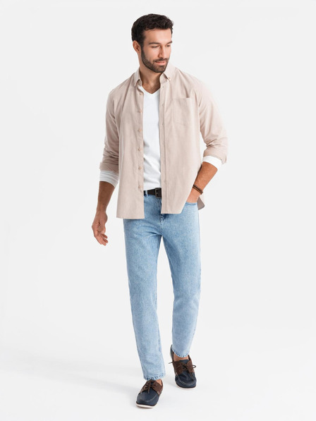 Ombre Clothing Pánske klasické sprané džínsy REGULAR FIT modré ombré Oblečenie