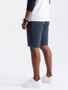 Ombre Clothing Pánske pletené tepláky Ottoman - tmavomodré V1 OM-SRSK-0150 Oblečenie Ombre