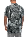 Ombre Clothing Pánske viskózové vzorované tričko s krátkym rukávom OM-SHPS-0113 Ombre Clothing čierna