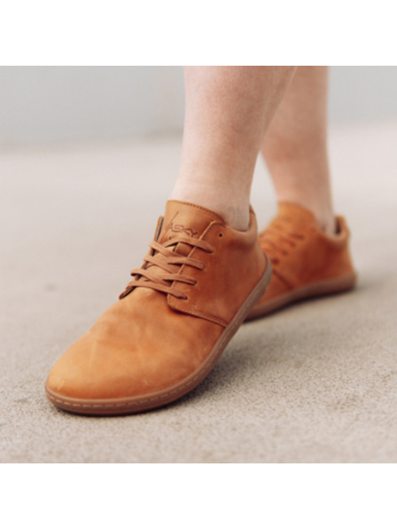 Vasky Dámske kožené barefoot svetlohnedé Vasky Terry Caramel