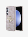 Guess Guess PU 4G Metal Logo Zadný Kryt pre Samsung Galaxy S24 Pink