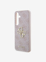 Guess Guess PU 4G Metal Logo Zadný Kryt pre Samsung Galaxy S24 Pink