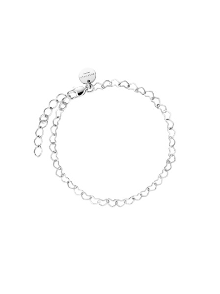 Rosefield Rosefield náramok striebornej farby Heart Chain JBHCS-J683