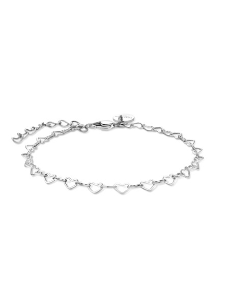 Rosefield Rosefield náramok striebornej farby Heart Chain JBHCS-J683