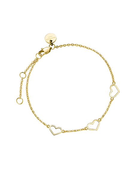 Rosefield Rosefield zlatý náramok Triple Heart JBTHG-J537