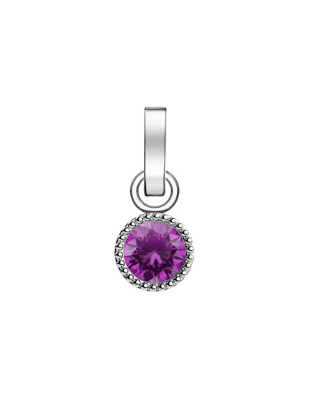 Rosefield Rosefield prívesok striebornej farby Birthstone February farba
