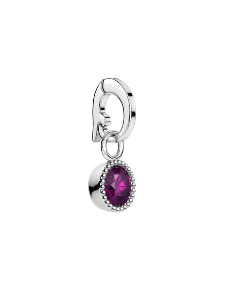 Rosefield Rosefield prívesok striebornej farby Birthstone February farba