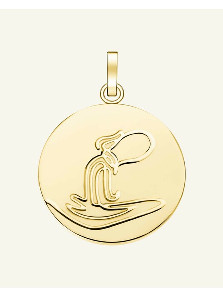 Rosefield Rosefield prívesok zlatej farby Zodiac Coin Vodnár