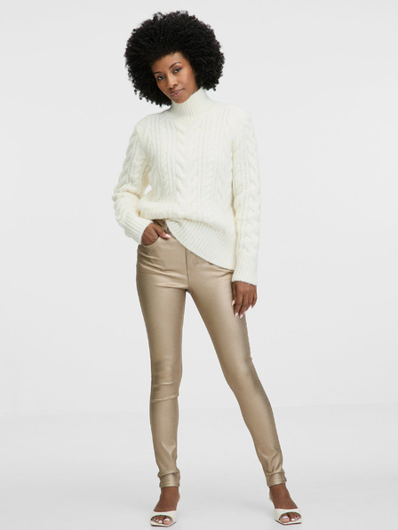 Orsay Zlaté dámske skinny fit džínsy ORSAY