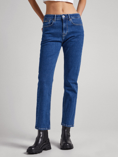 Pepe Jeans Modré dámske džínsy rovného strihu Pepe Jeans Mary