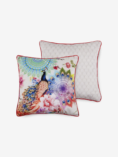 Home Krémový vzorovaný obojstranný vankúš s výplňou Hip Bedding Bengta