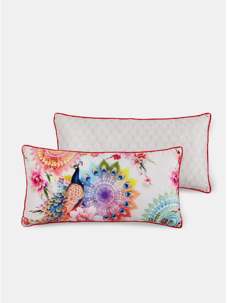 Home 60 x 30 cm - krémový vzorovaný obojstranný vankúš s výplňou Hip Bedding Bengta