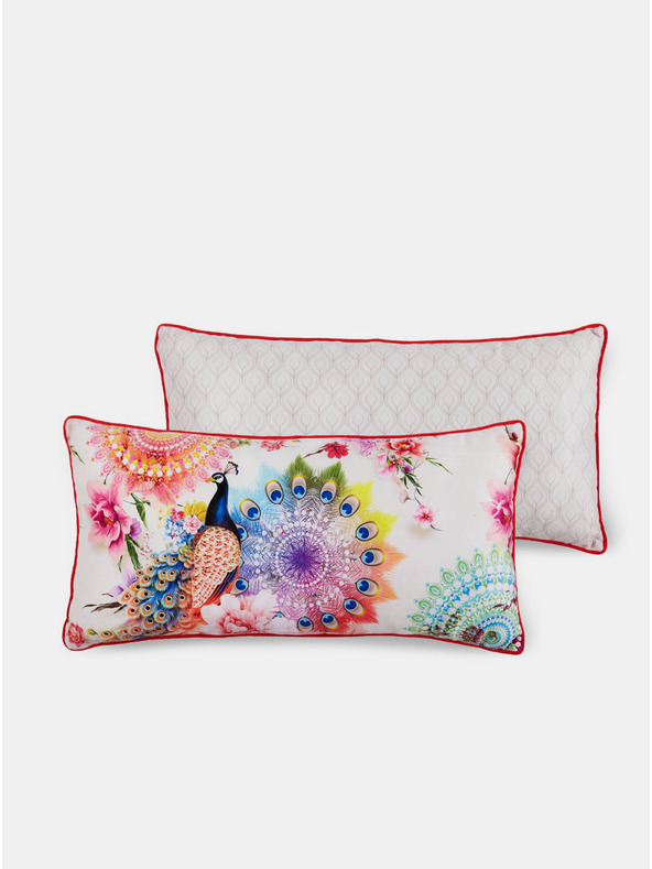 Home 60 x 30 cm - krémový vzorovaný obojstranný vankúš s výplňou Hip Bedding Bengta