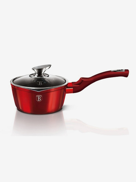 Berlingerhaus Panvica na palacinky s pokrievkou s mramorovým povrchom 16 cm Burgundy Metallic Line BERLINGERHAUS
