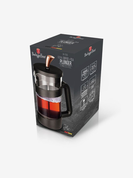 Berlingerhaus Kanvica na čaj a kávu French Press 600 ml Black Rose Collection BERLINGERHAUS