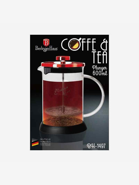 Berlingerhaus Kanvica na čaj a kávu French Press 600 ml Burgundy Metallic Line BERLINGERHAUS
