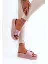 BIG STAR SHOES Dámske penovej platforme s prackou Big Star ružová