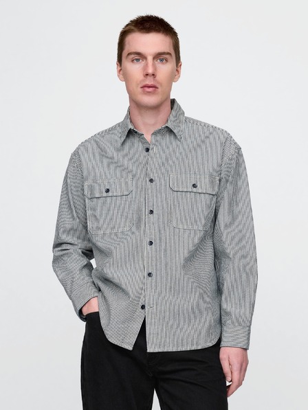 GAP Džínsová oversize košeľa Americana GAP