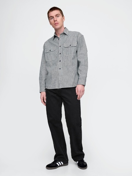 GAP Džínsová oversize košeľa Americana GAP