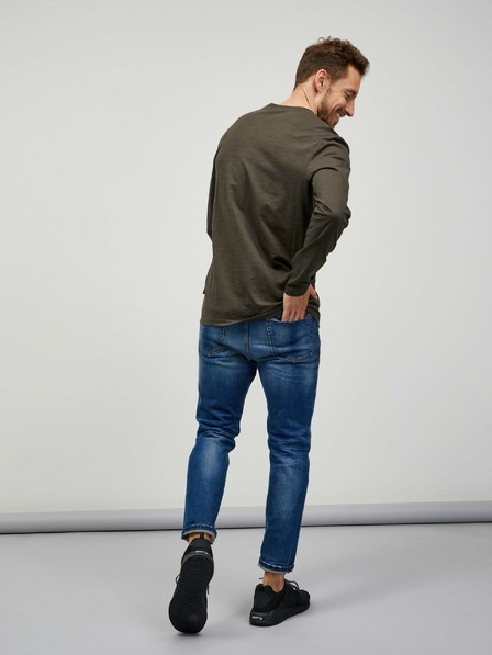 Sam 73 Khaki pánske tričko s dlhým rukávom SAM 73 Mindart