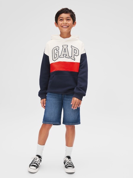 GAP Detská mikina s logom a fleece GAP