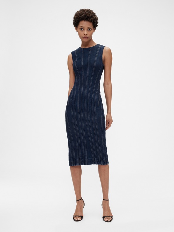 GAP Džínsové midi šaty GapStudio by Zac Posen GAP