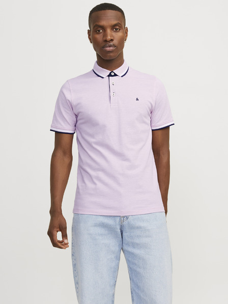 Jack & Jones Svetlo ružové pánske polo tričko Jack & Jones