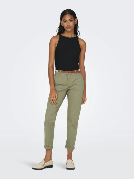 ONLY Khaki dámske chino nohavice ONLY