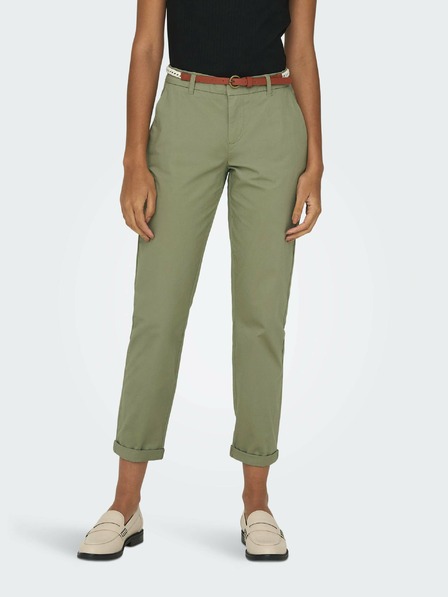 ONLY Khaki dámske chino nohavice ONLY