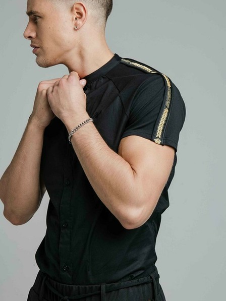 Siksilk Čierne pánske tričko SikSilk
