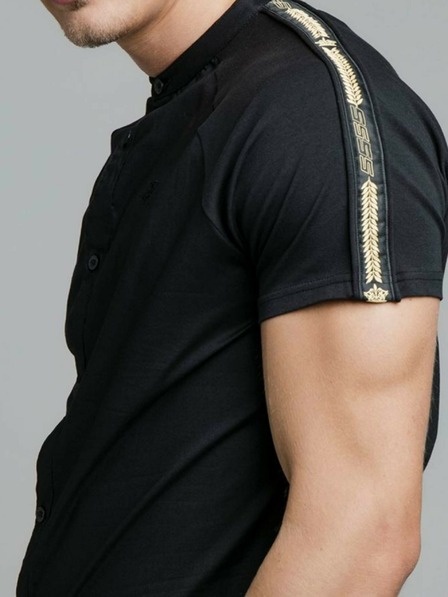 Siksilk Čierne pánske tričko SikSilk
