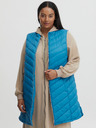 Fransa Blue Women's Quilted Vest Fransa