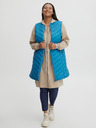 Fransa Blue Women's Quilted Vest Fransa