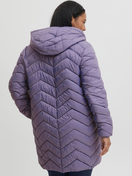 Fransa Purple Women's Quilted Jacket Fransa