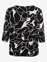 Fransa White-Black Women's Patterned Blouse Fransa