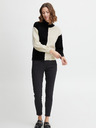 Fransa Cream-Black Women's Sweater Fransa